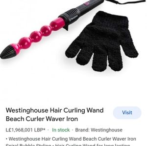 BRAND NEW!!! Westinghouse Ceramic Spiral Curling Wand